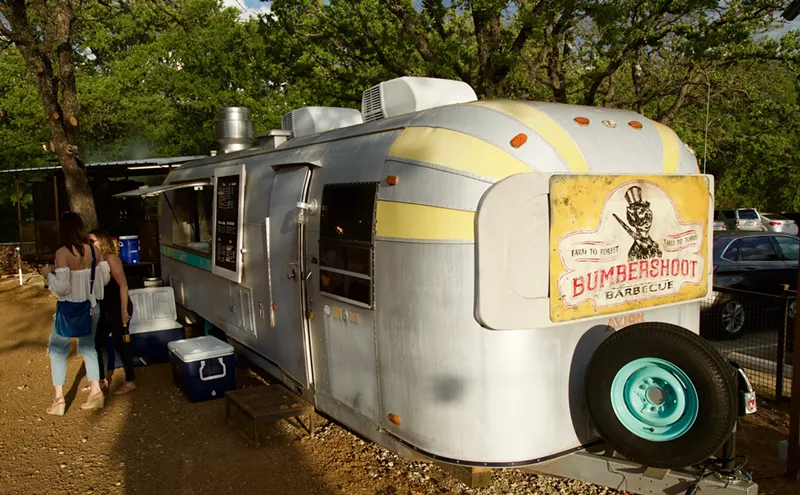 Image: Barley &amp; Board Team Transforms a Vintage Travel Trailer Into a 'Barbecue Outpost in the Trees'
