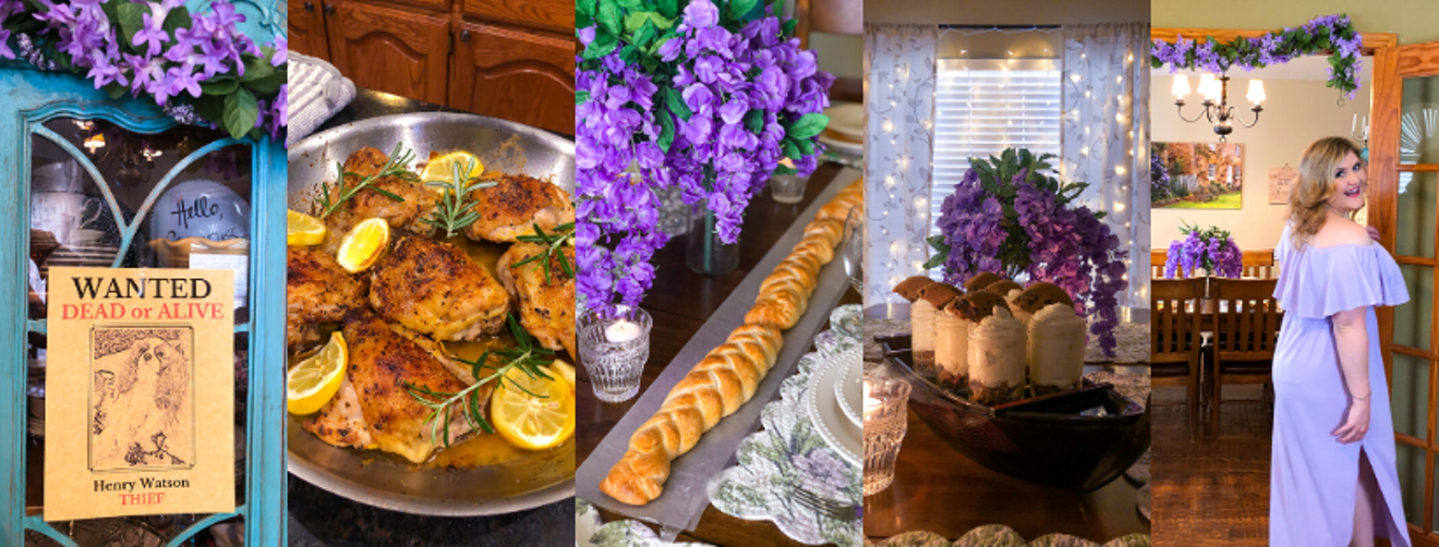 But did any of the guests bring "the smolder"? Katie-Rose Watson's Tangled-themed dinner.