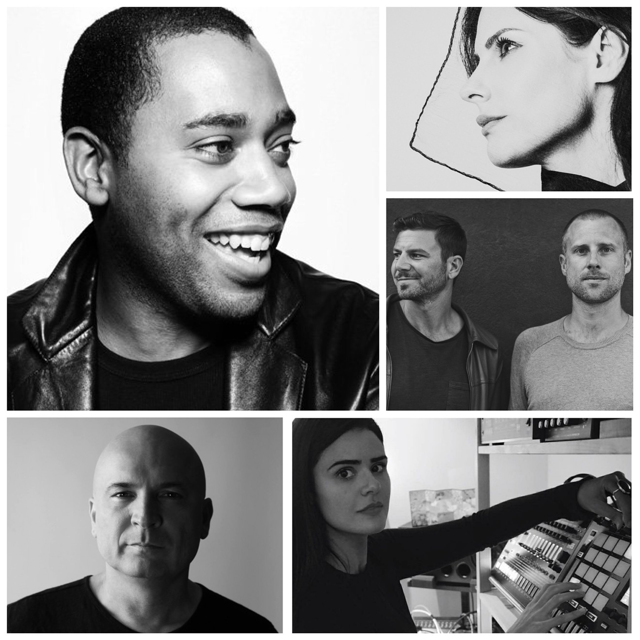Clockwise from top left: Carl Craig, Sept. 8; Rebekah, Feb. 23; Audiojack, May 19; Anna, March 3; and  Stefano Noferini, March 30.