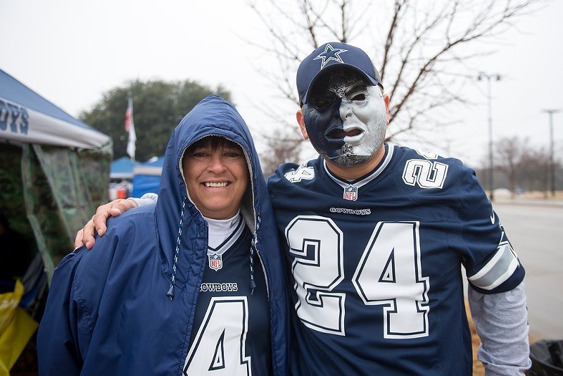 214 Jersey at Dallas Cowboys Pregame.