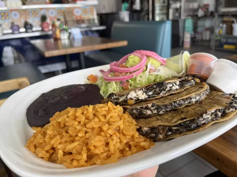 Image: Huitlacoche quesadillas at Nuno's