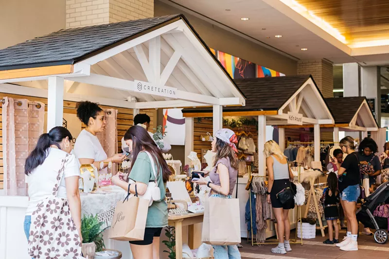 Image: Legacy West has some fancy shops but it also has a vendor market.