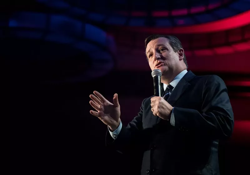 Image: Ted Cruz speaks in Dallas in 2017.