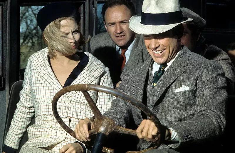 Image: Faye Dunaway, Gene Hackman and Warren Beatty in Bonnie and Clyde, about the infamous Texas outlaws.