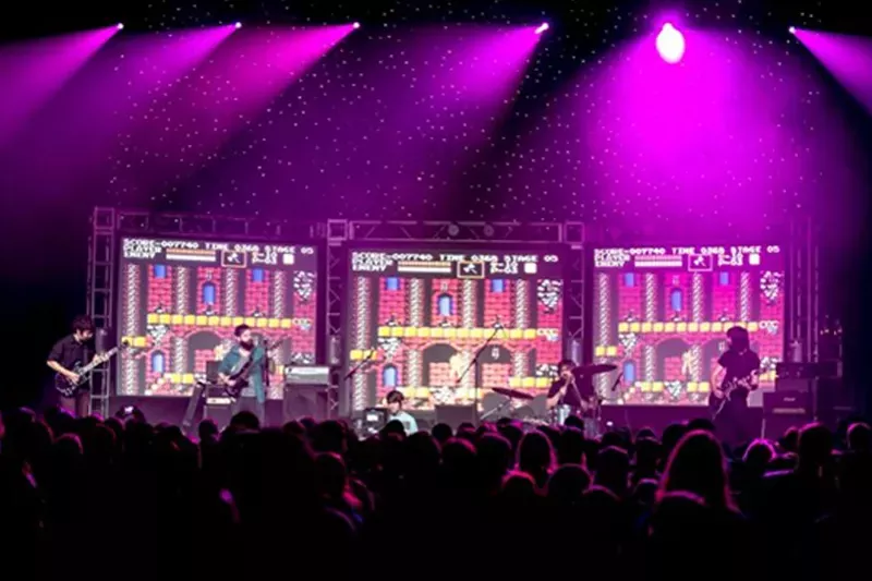 Image: Bit Brigade performing a live cover of the Castlevania soundtrack at the gaming and game musical festival MAGfest.
