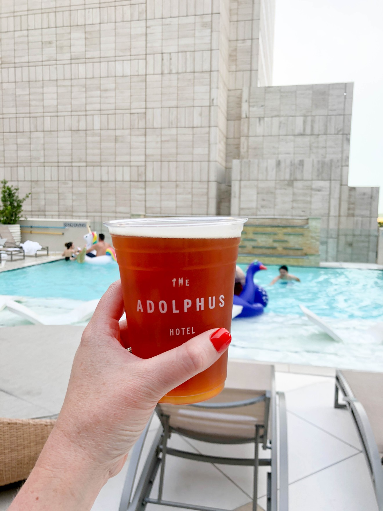 Cheers to The Adolphus for opening its pool deck for all of us to enjoy!