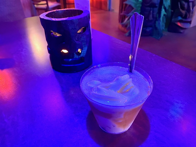 The Dole Whip is topped with a healthy dose of dark rum at 4 Kahunas Tiki  Bar and Lounge. Go early, they sell out quickly.