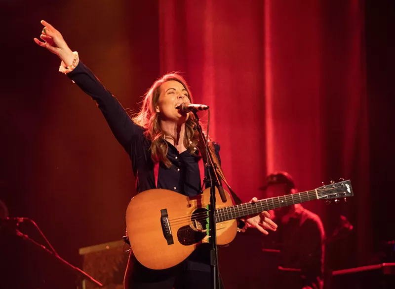 Image: Brandi Carlile, pictured on another of her recent tour stops, was gripping Friday at The Bomb Factory.