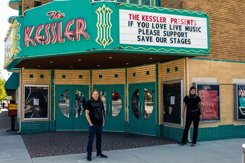 Image: The Kessler's artistic director Jeff Liles with director of operations Diana Cox photographed for the Bring Music Home project.
