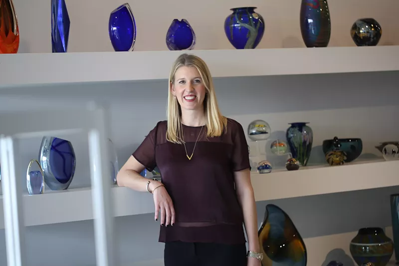 Image: Brooke Weidenbaker owns and operates one of Dallas' only handblown art glass galleries, LMB Art Glass, located in the heart of the Design District.