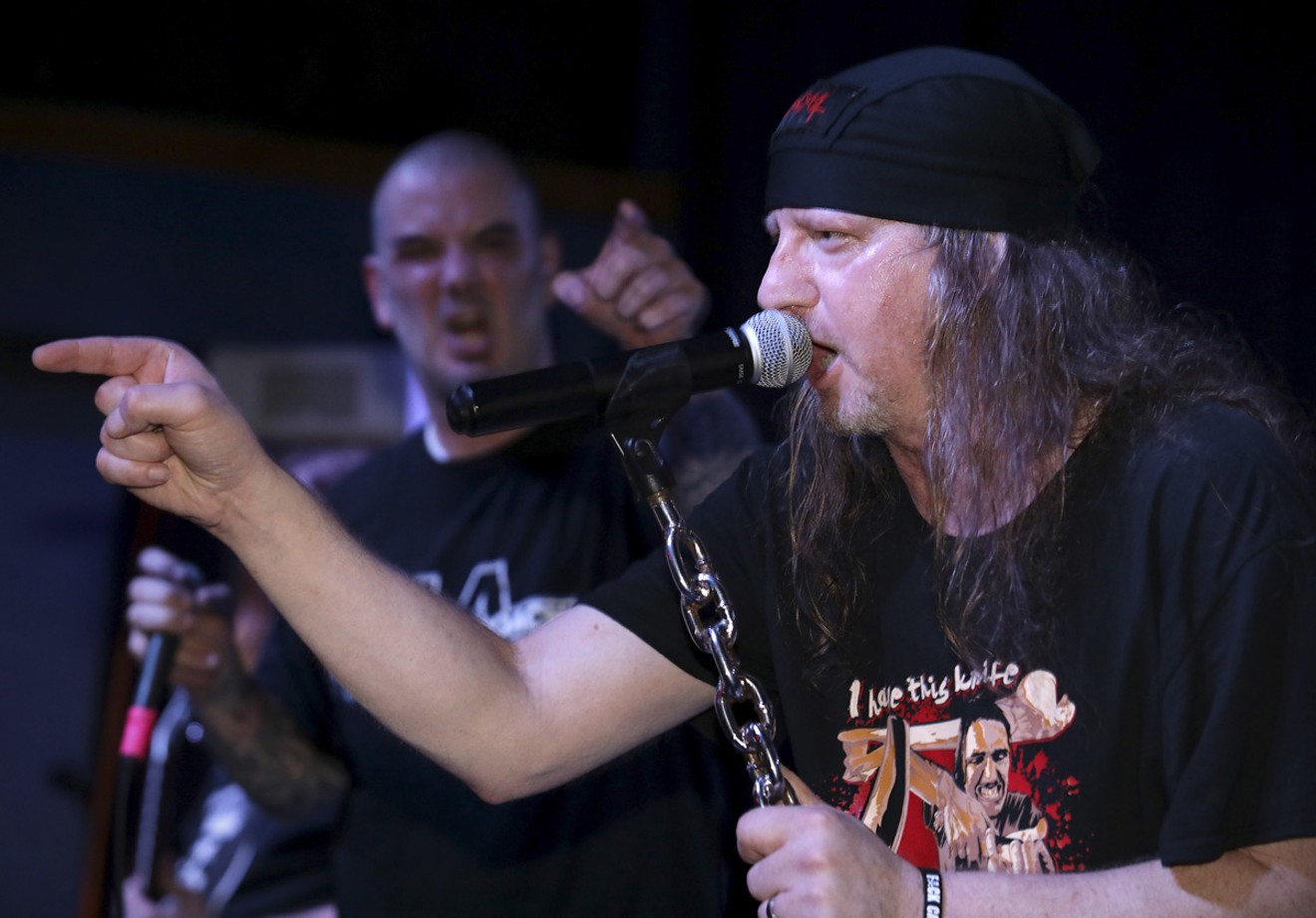 Bruce Corbitt onstage with ex-Pantera frontman Philip Anselmo