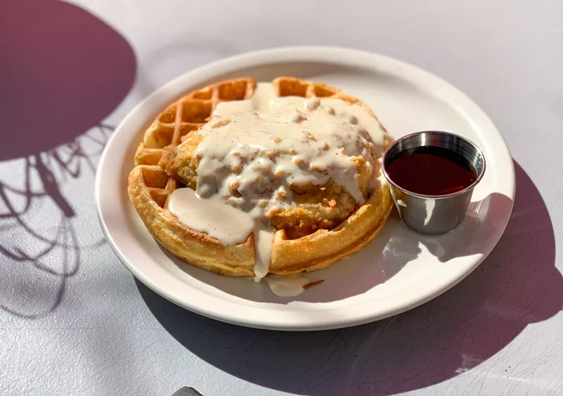 Image: Above-average chicken on a waffle