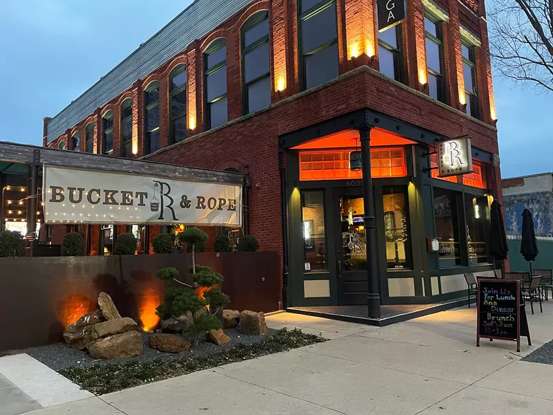 Image: The outside of Bucket & Rope is the same as Green Door Public House, with a few adjustments.