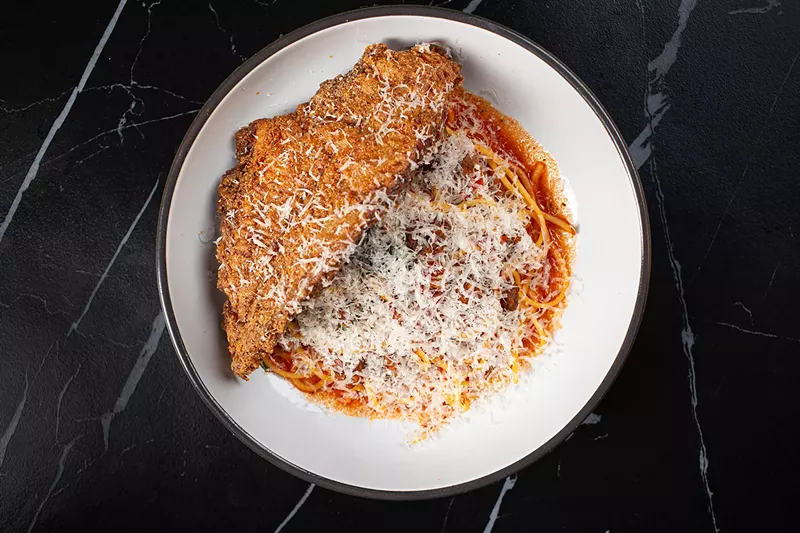 Image: spaghetti and catfish.