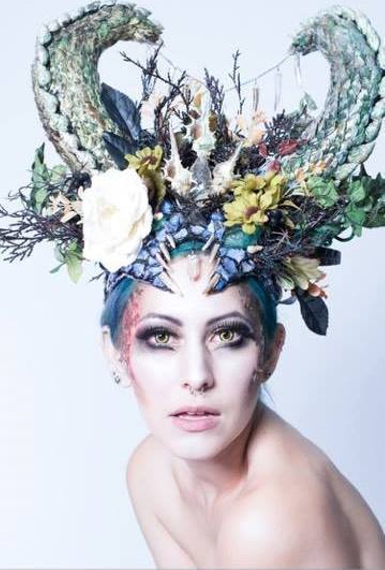 Cat Dillon uses anything and everything for the headdresses she creates.