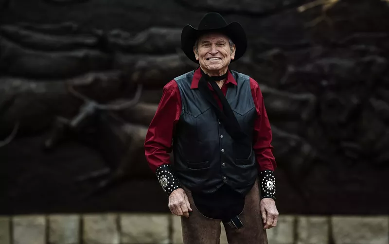 Image: Burton Gilliam as Lyle, a cowboy in the film Blazing Saddles.