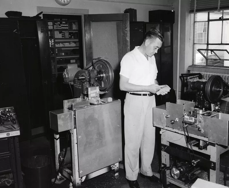 Image: A worker tabulates the 1960 census.