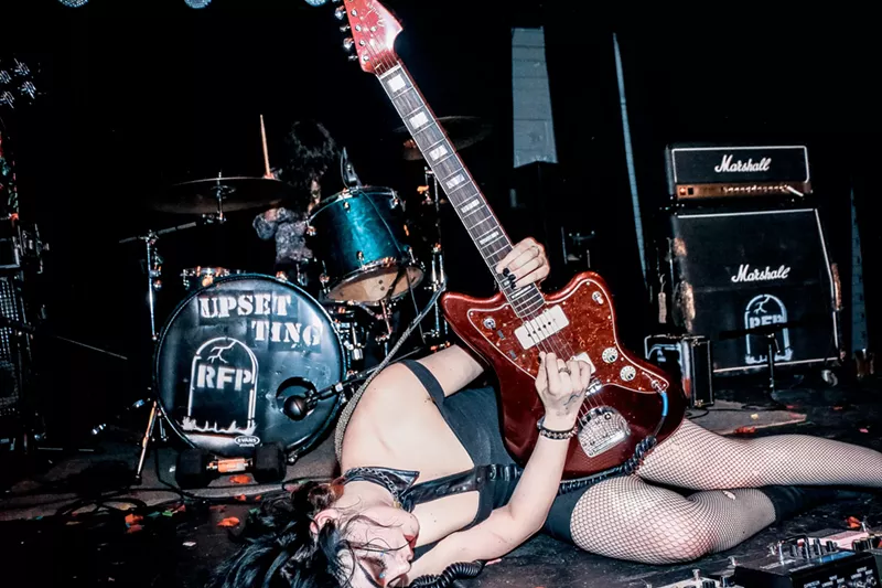 Image: Leah Lane of Rosegarden Funeral Party loved her Fender Jazzmaster. It was stolen in 2021.