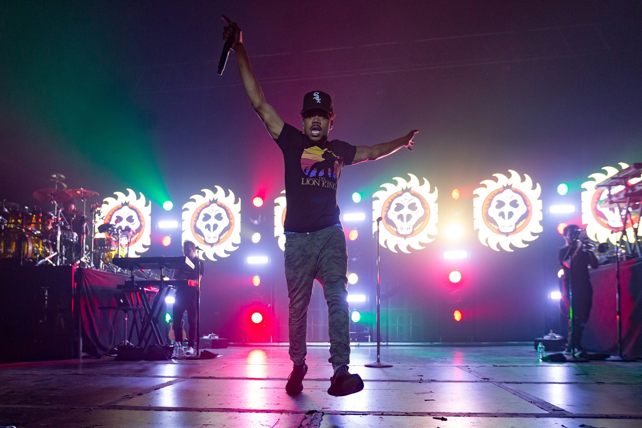 Chance the Rapper performing at Southside Ballroom in November 2015.