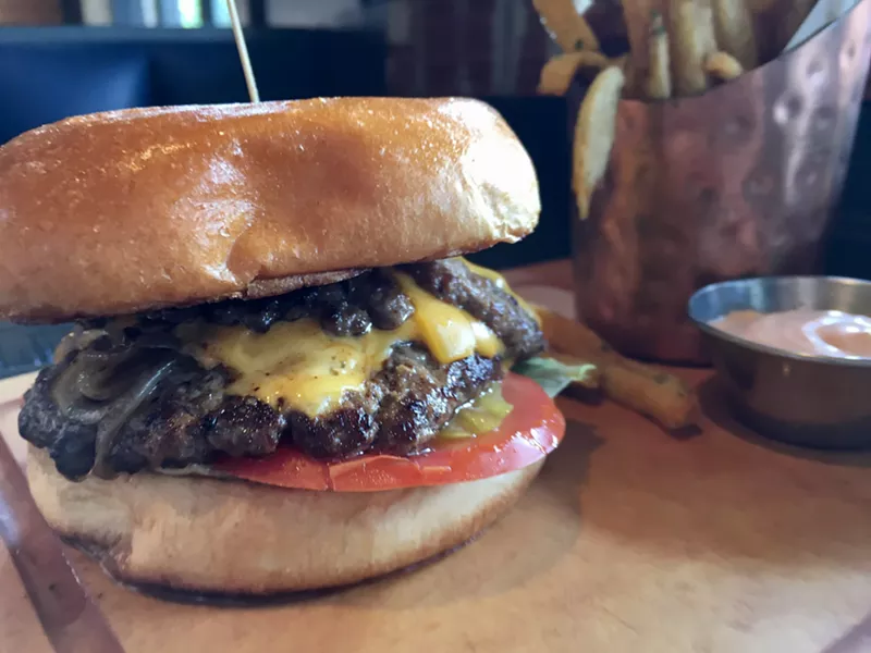 Image: Chelsea Corner's double cheeseburger, the Roadhouse, has caramelized onions, lettuce and tomato for $10.
