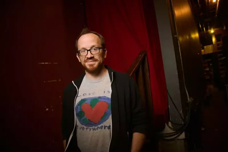 Image: Comedian and conversation sparker Chris Gethard performs at the Texas Theatre in Oak Cliff on Aug. 18.