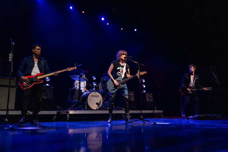 Chrissie Hynde and The Pretenders put on an electric show at the Pavilion at Toyota Music Factory on Tuesday.