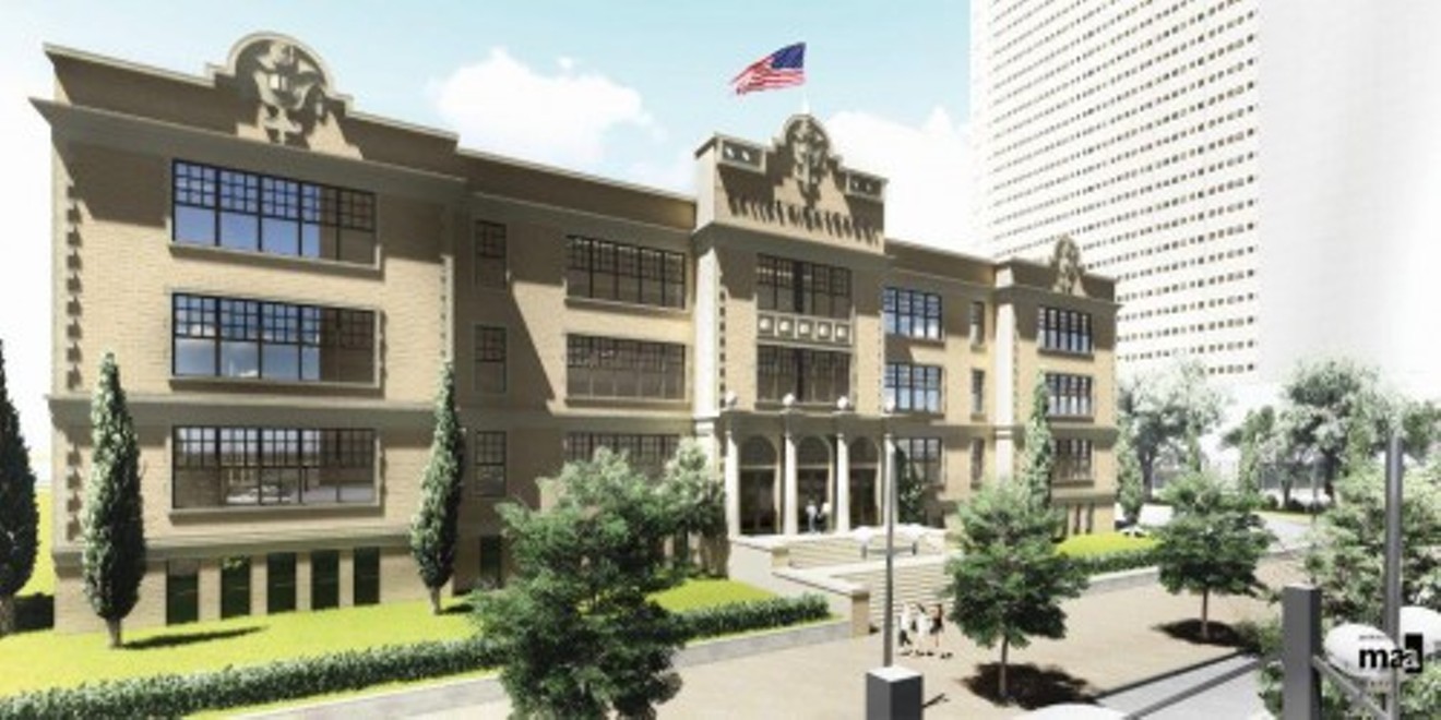 A rendering of the newly revamped Dallas High School.