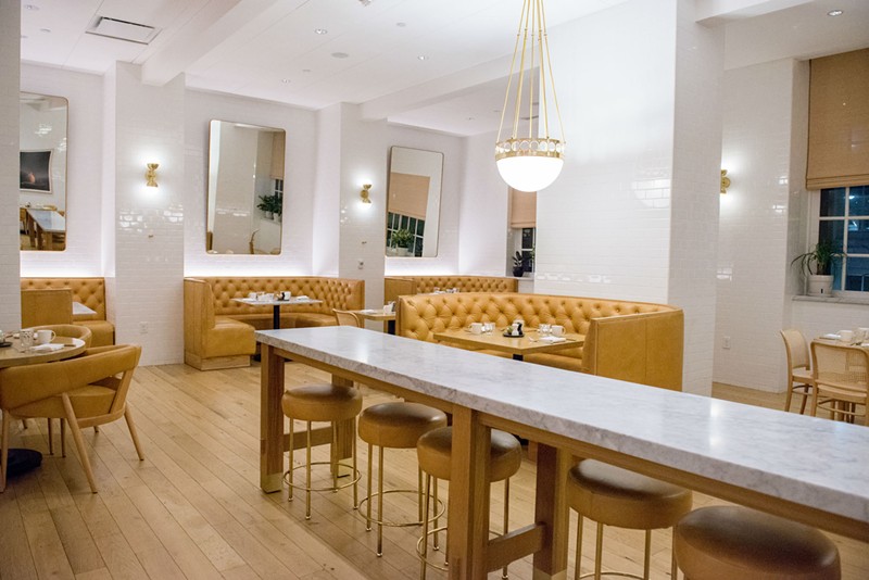 The dining room at City Hall Bistro, one of several new additions to the Adolphus during their recent renovation.