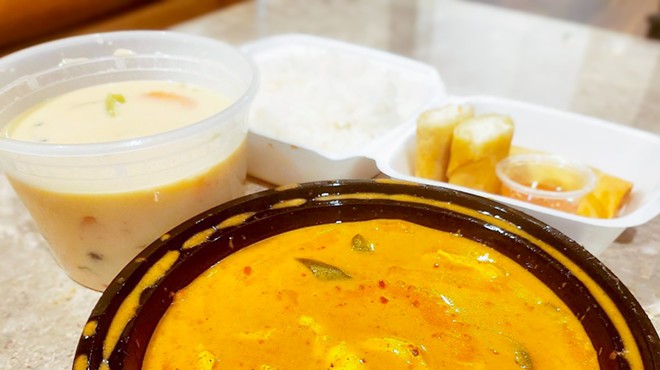 Thai curry, soup and crab rolls from Coconut Thai Eats.