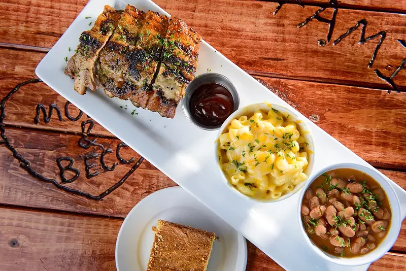 Image: Baked ribs at Kendall Karsen's Upscale Soul Food