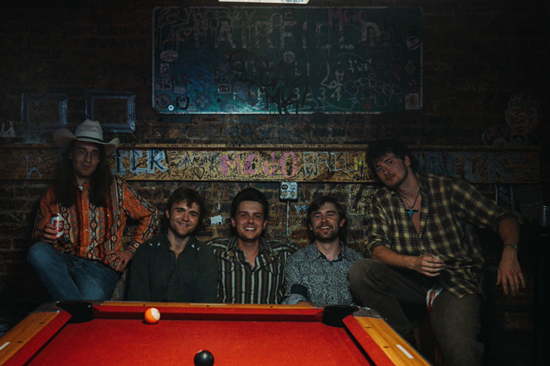 Image: Band, sitting, pool table
