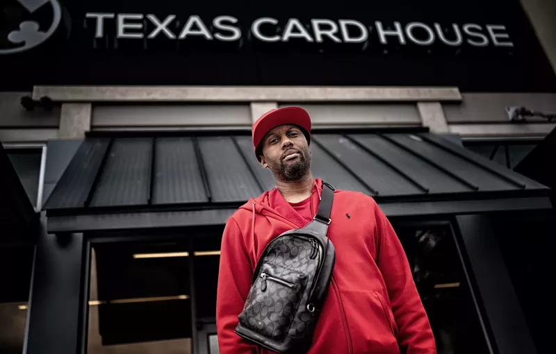 Image: Shomari Williams has made a living from playing poker.
