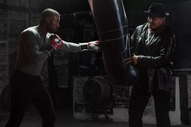 Image: Creed II, directed by Steven Caple Jr., marks the return of Michael B. Jordan (left) as Adonis Creed, son of Carl Weathers’ Apollo Creed from the original Rocky films, and, of course, Sylvester Stallone as the one and only Rocky Balboa.