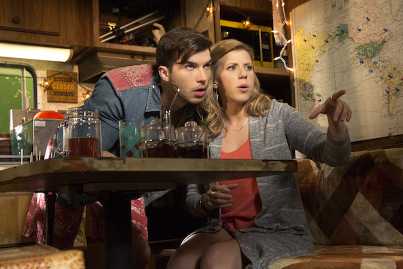 Adam Hagenbuch performs with Jodie Sweetin in Fuller House.