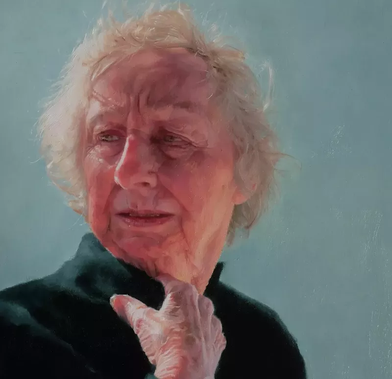Image: A work by artist Amy Werntz, who paints the elderly almost exclusively.