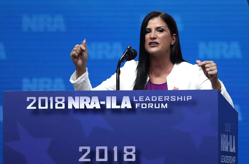 Image: Dana Loesch speaks at the NRA's 2018 annual meeting in Dallas.