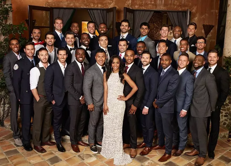 Image: Rachel Lindsay (middle) and, somewhere in the crowd, her soon-to-be ex-husband.
