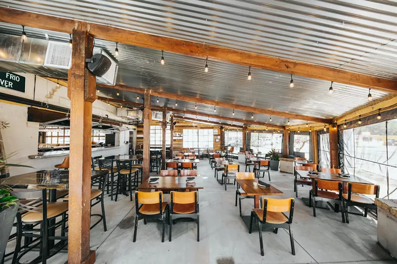 Image: The climate-controlled patio at Eninca in the Bishop Arts District.