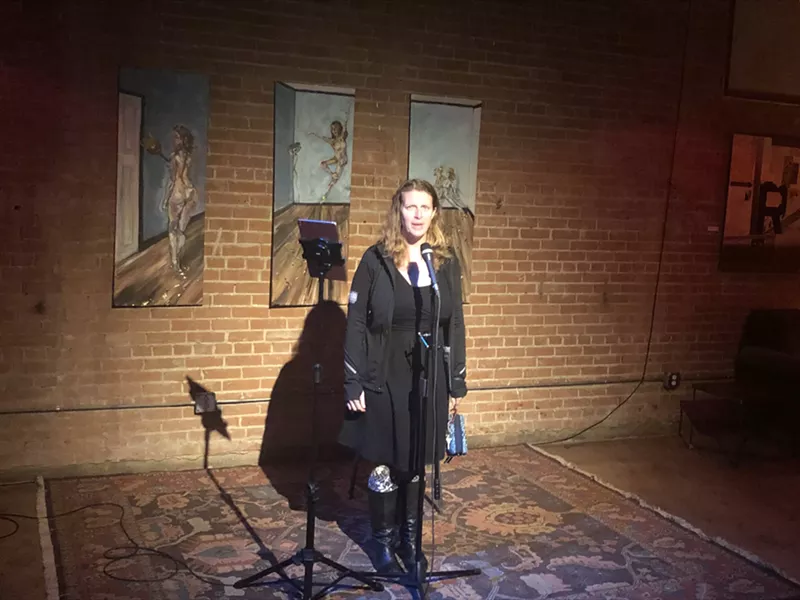 Image: Christine Dietz shares her story with a room full of strangers. Then a comedian performs a set based on it.