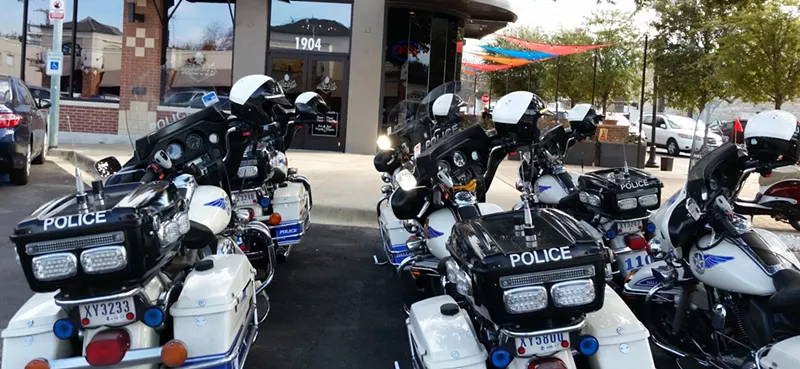 Image: A couple of Dallas Police motorcycles.