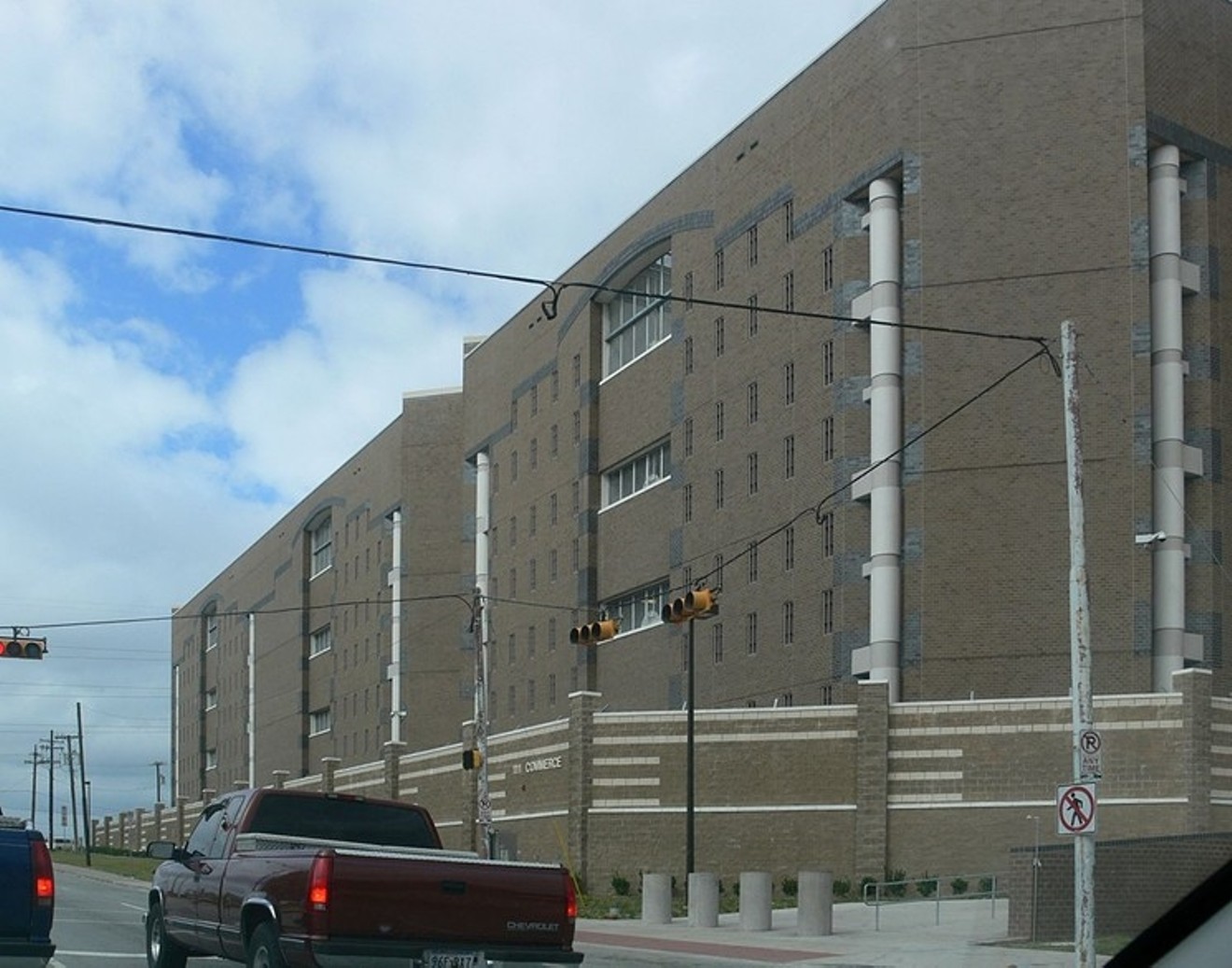 Dallas County's Lew Sterrett Justice Center. Close quarters and little social distance.