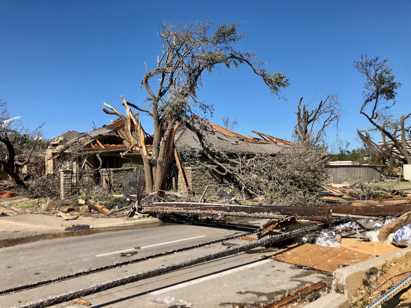 A North Dallas home devastated by the October tornado