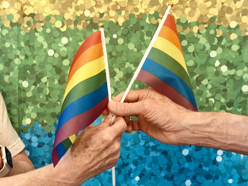 We dropped in on a party at Presbyterian Village North to see how senior citizens celebrate Pride.