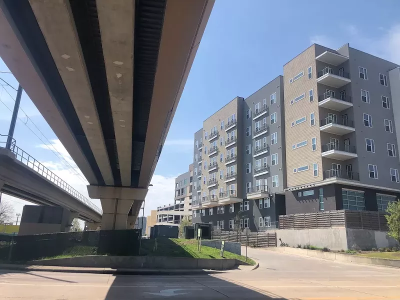 Image: Luxury apartments overlooking the DART station in Vickery Meadow.