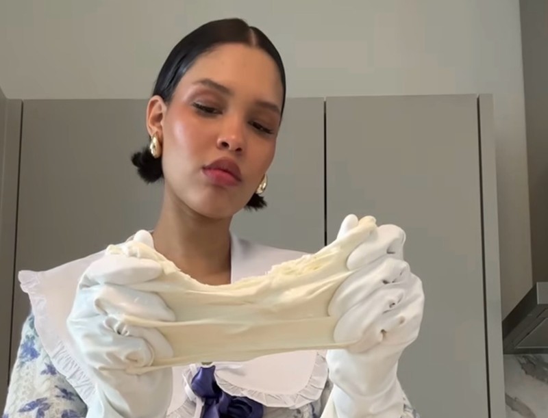 Dallas' favorite trad wife is baking for a Marc Jacobs ad on TikTok.