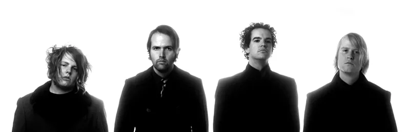 Image: Black Tie Dynasty drummer Eddie Thomas (far right) died last Saturday.