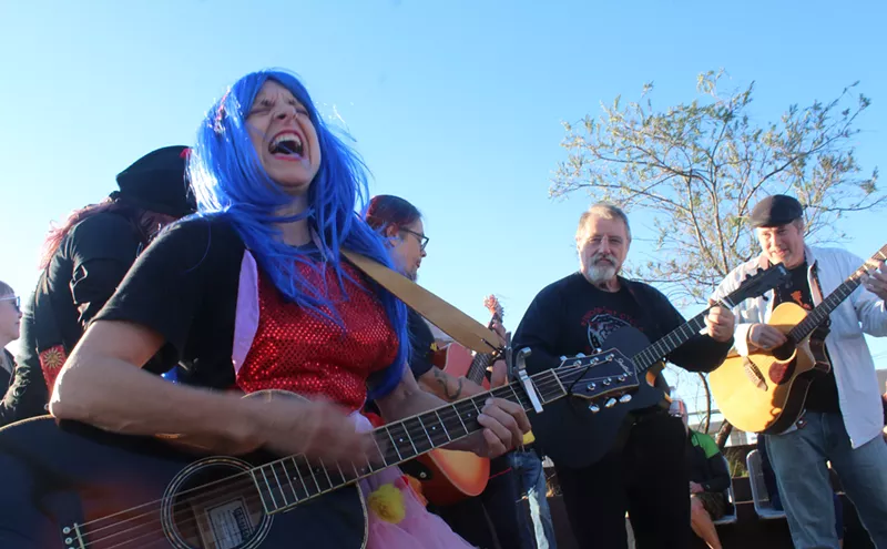 Image: Dallas Musicians Rally for Peace, Once Again, by Openly Carrying Their Guitars