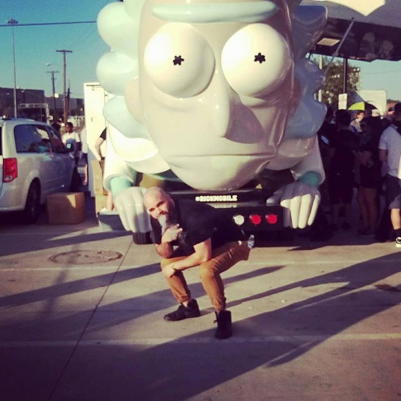 Yung Cloud got Scwhifty at the Rick and Morty event at Alamo Drafthouse on Monday.