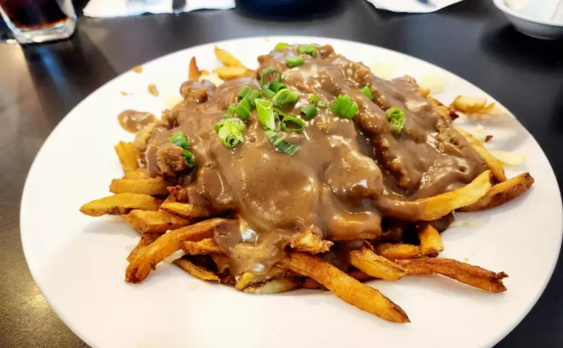 Image: Poutine Fries Over Chicken Fried Steak at Maple Leaf Diner