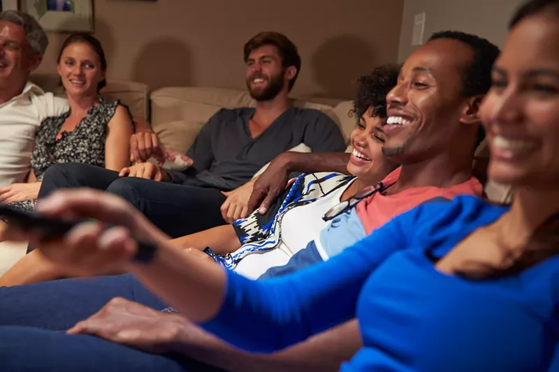 Image: Here's a stock image of what we assume Dex Nichols' Bad Movie Nights are like.